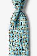 Big Paws Light Blue Tie Photo (0)