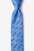 Crew Tie Light Blue Skinny Tie Photo (0)