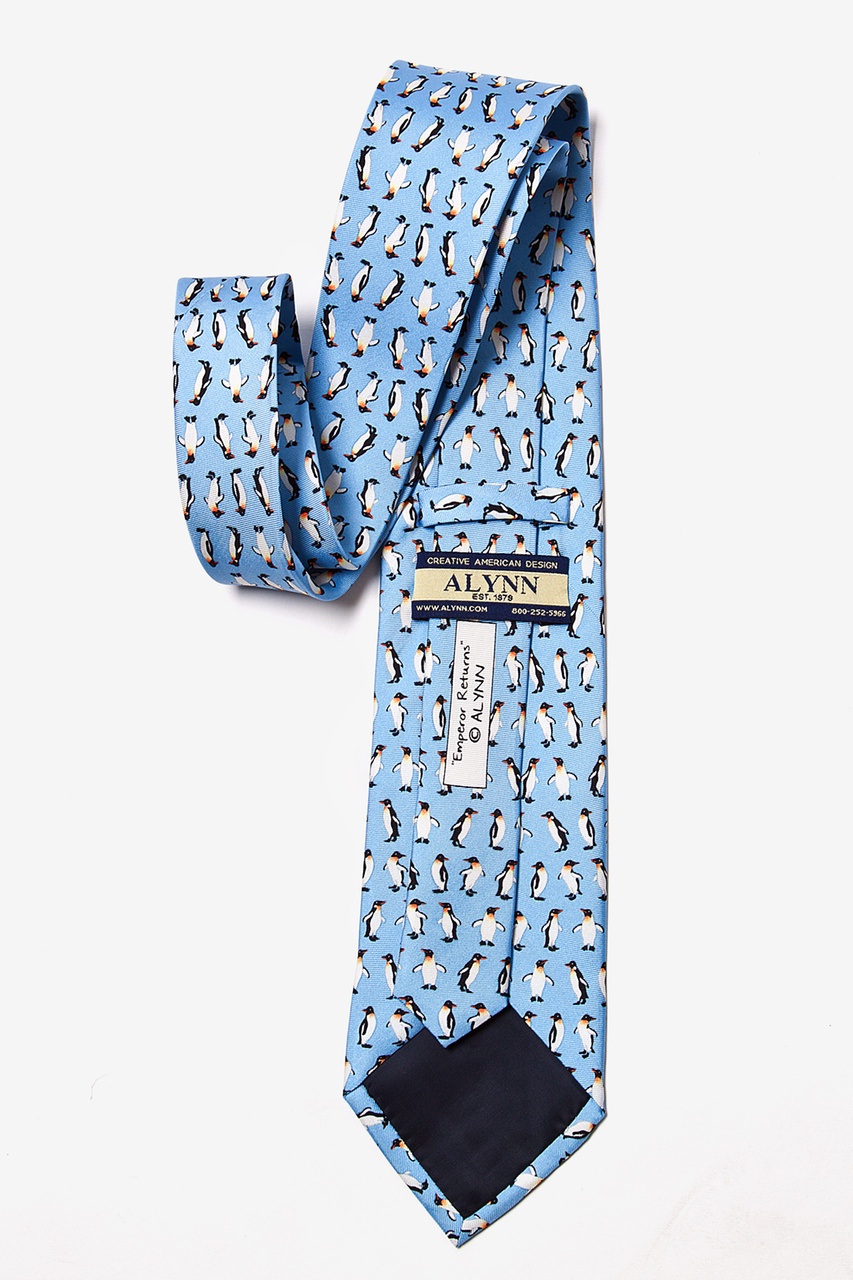 Penguin Light Blue Silk Tie | Animal Neckties | Ties.com