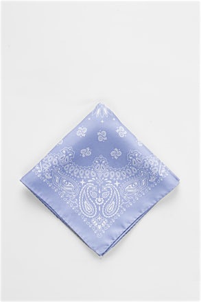 Paisley Pocket Square Light Blue Pocket Square