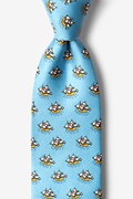 Pirate Ships Light Blue Tie Photo (1)