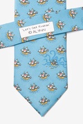 Pirate Ships Light Blue Tie Photo (2)