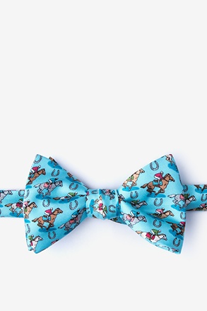 Pony Up Light Blue Self-Tie Bow Tie