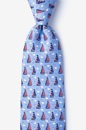 _Starboard & Stripes Light Blue Tie_