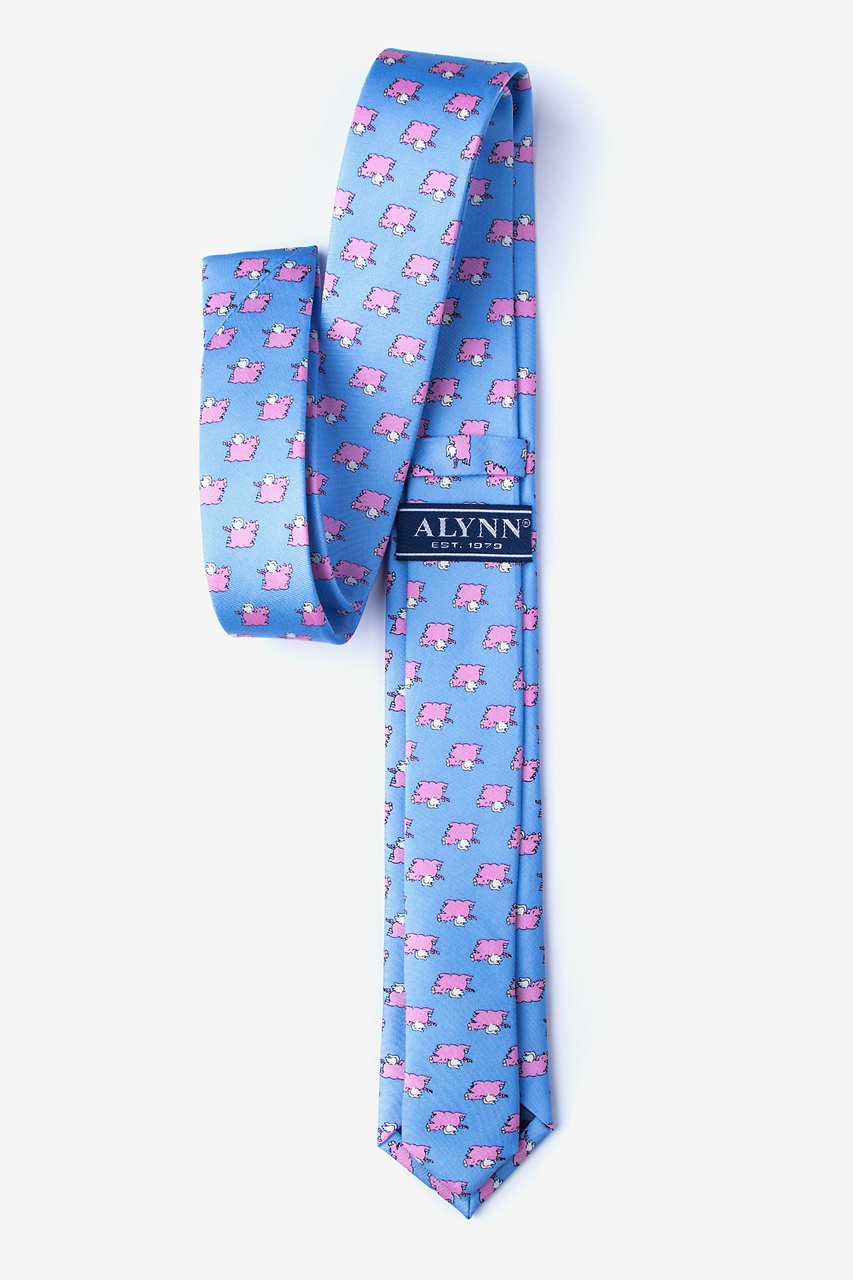 When Pigs Fly Light Blue Skinny Tie Photo (1)