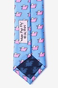 When Pigs Fly Light Blue Skinny Tie Photo (2)