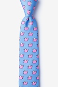 When Pigs Fly Light Blue Skinny Tie Photo (0)