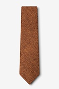 Galveston Light Brown Extra Long Tie Photo (1)