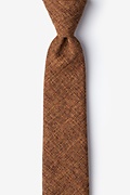 Galveston Light Brown Skinny Tie Photo (0)