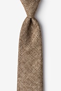 Yuma Light Brown Extra Long Tie Photo (0)