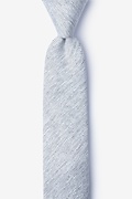 Beau Light Gray Skinny Tie Photo (0)