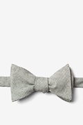 Denver Light Gray Self-Tie Bow Tie Photo (0)