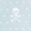 Light Gray Microfiber Skull and Polka Dot