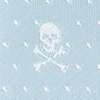 Light Gray Microfiber Skull and Polka Dot