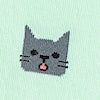 Light Green Carded Cotton Not Kitten Around Small-Medium Sock
