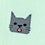 Light Green Carded Cotton Not Kitten Around Small-Medium Sock