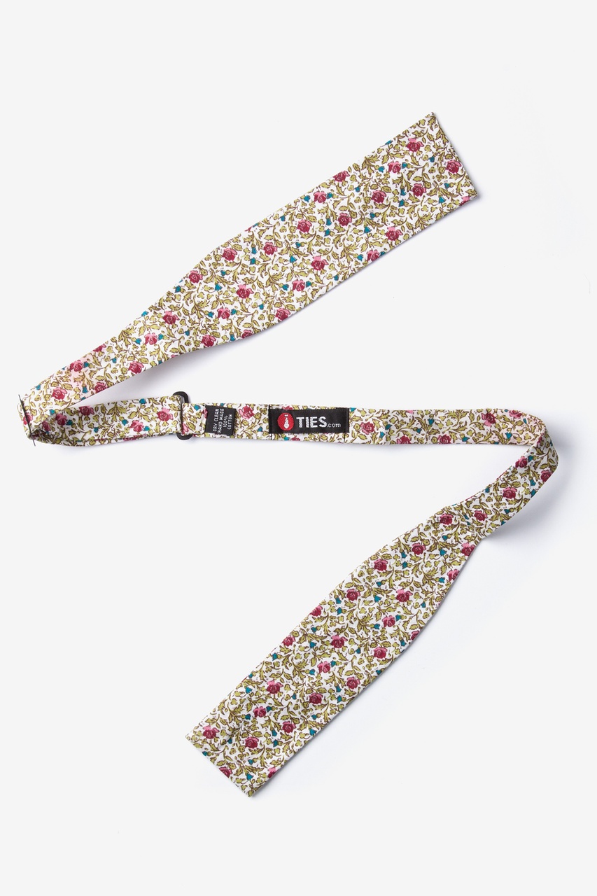 Light Green Cotton Henderson Floral Batwing Bow Tie