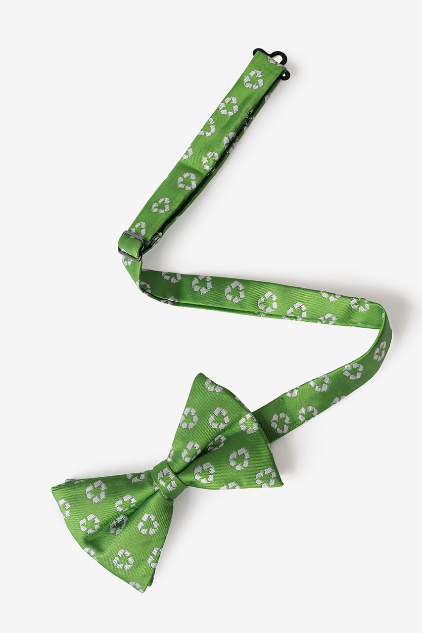 Recycling Symbol Light Green Pre-Tied Bow Tie Photo (1)