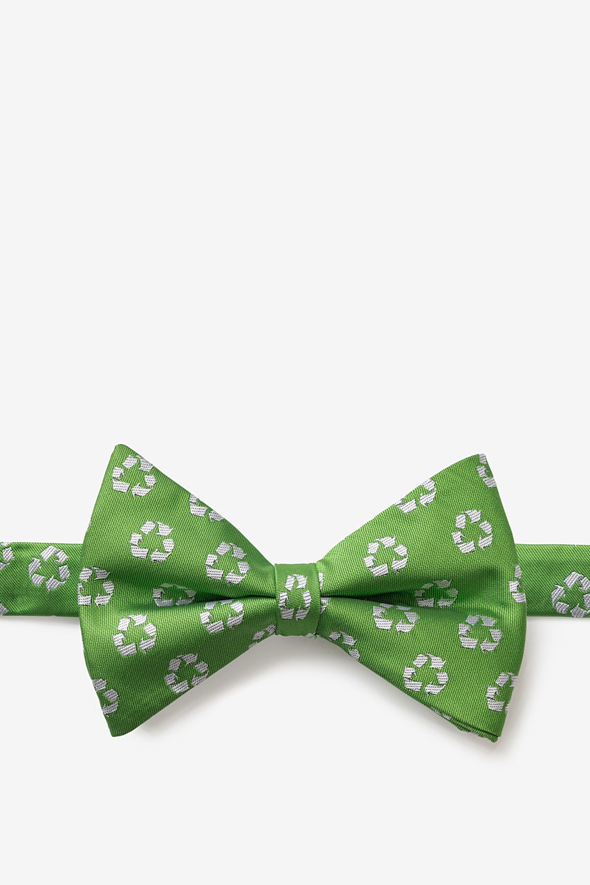 Recycling Symbol Light Green Pre-Tied Bow Tie Photo (0)
