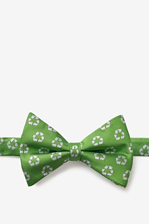 Recycling Symbol Light Green Pre-Tied Bow Tie