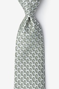 Seahorses Light Green Extra Long Tie Photo (0)