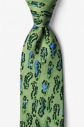 Birdie's Eye View Light Green Tie