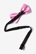 Metal-Tipped Light Pink Pre-Tied Bow Tie Photo (1)