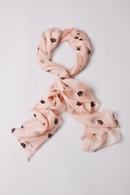 Light Pink Velvet Crowns Scarf Photo (0)