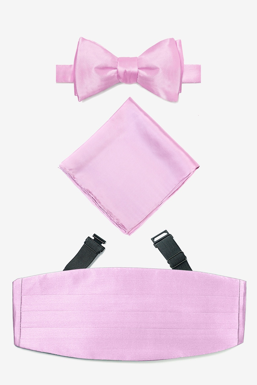 Baby Lilac Self Tie Bow tie Cummerbund Set Photo (0)
