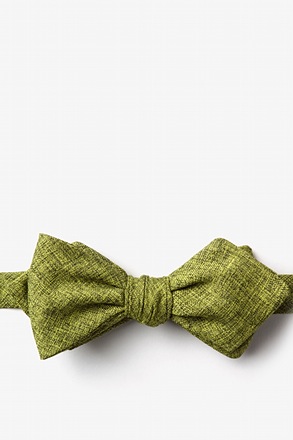 Galveston Lime Green Diamond Tip Bow Tie