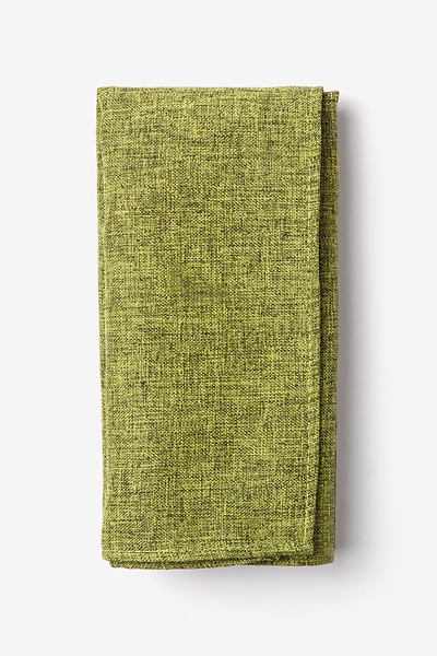 Lime Green Cotton Galveston Pocket Square