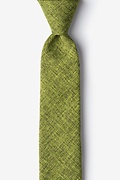 Galveston Lime Green Skinny Tie Photo (0)