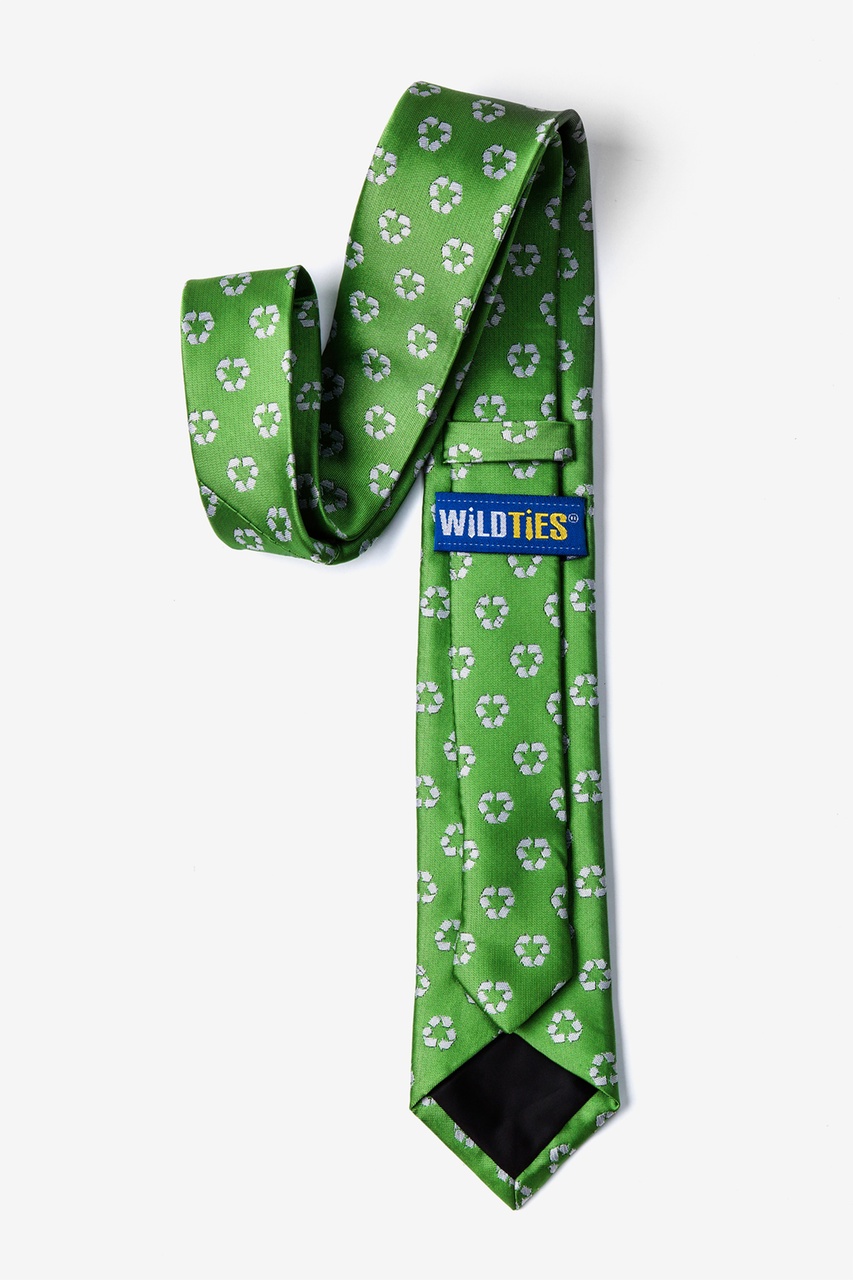 Recycling Symbol Lime Green Tie For Boys Photo (1)