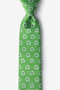 Recycling Symbol Lime Green Tie For Boys Photo (0)