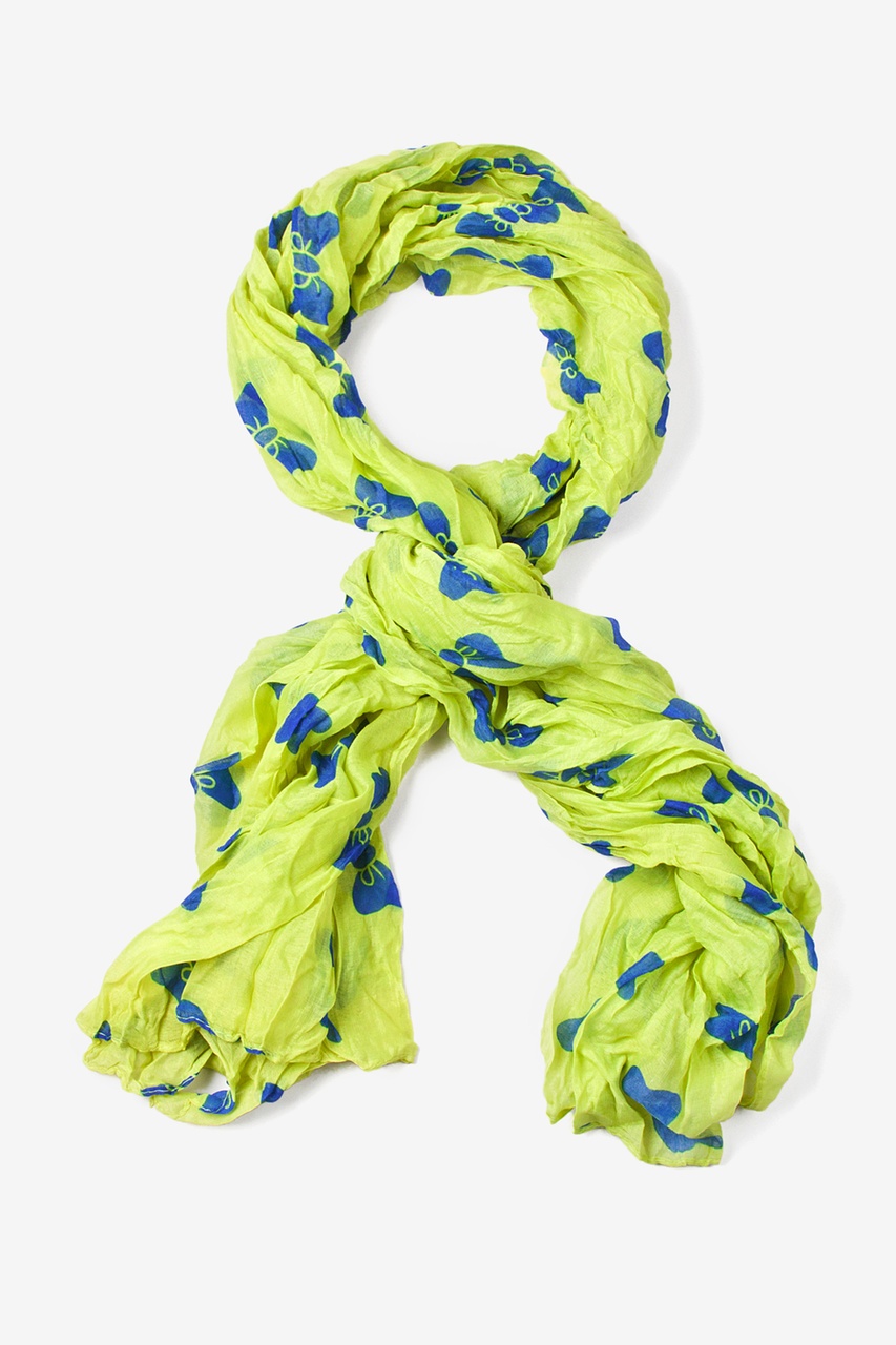 Bow Tied Lime Green Scarf Photo (0)