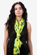 Bow Tied Lime Green Scarf Photo (3)
