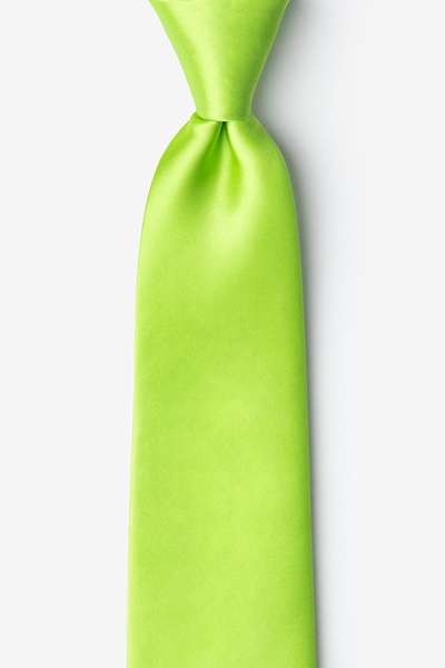 Lime Green Silk Lime Green Extra Long Tie