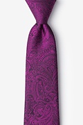 Siple Magenta Extra Long Tie Photo (0)