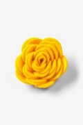 Marigold Felt Flower Lapel Pin Photo (0)