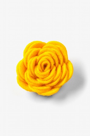 Marigold Felt Flower Lapel Pin