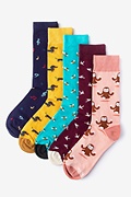 Don't Worry Be Happy Maroon Sock Pack Photo (0)