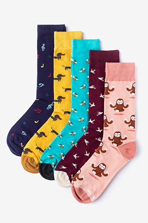 Don't Worry Be Happy Maroon Sock Pack