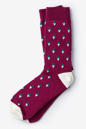 Downey Maroon Sock