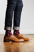 Flying Bird Maroon Sock Photo (1)