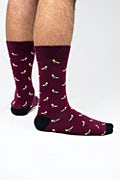 Bee Maroon Sock Photo (3)