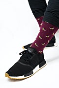 Bee Maroon Sock Photo (4)