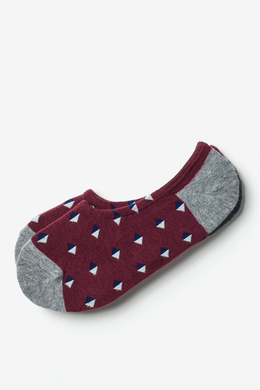 La Habra Maroon No-Show Sock