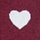 Maroon Carded Cotton Love Hearts Small-Medium Sock