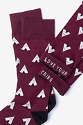 Teepee Maroon Sock Photo (2)