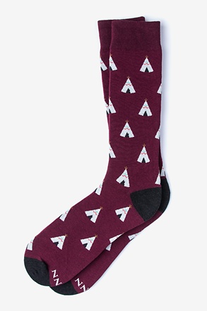 Teepee Maroon Sock